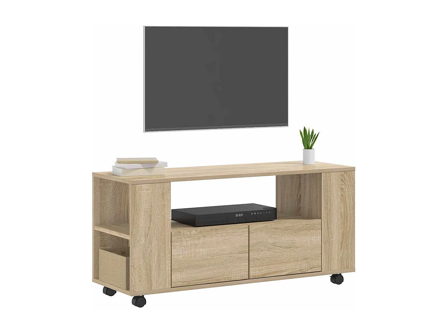 Mueble de TV de roble Sonoma 102x34,5x43 cm madera de ingeniería