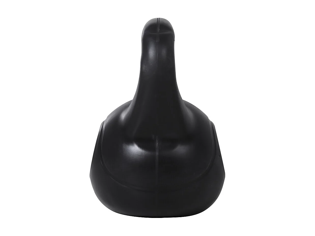 Haltère kettlebell en plastique remplie de sable, 10 kg, noir, pour entraînement complet (25x19x28cm)