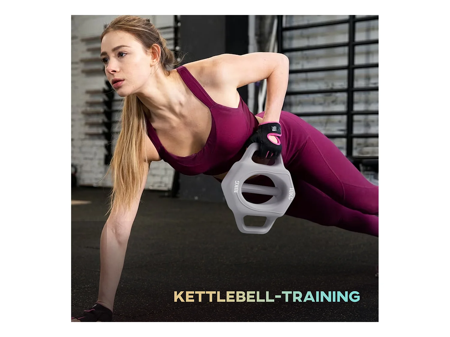 3-in-1 multifunctionele halter 10 kg, vloerbescherming, grijs kunststof (29x22x6cm)