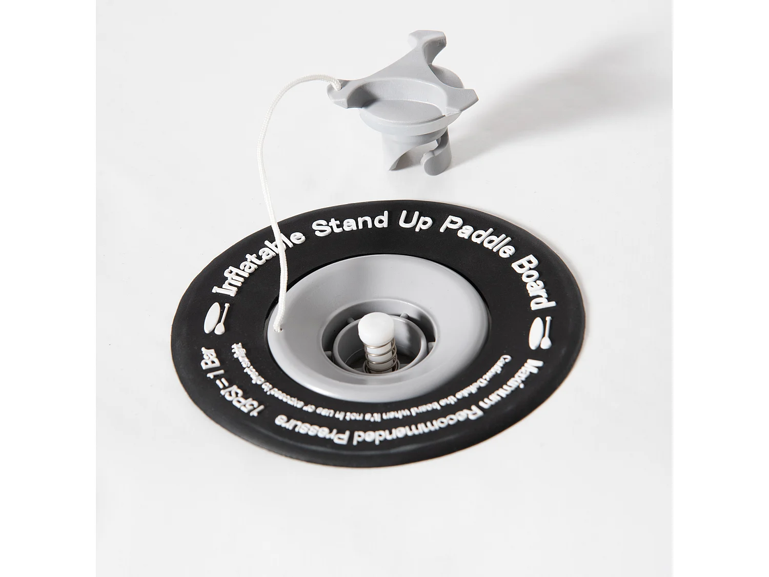 Îlot flottant gonflable, résistance jusqu'à 500 kg, surface antidérapante, plastique, blanc (304x204x15 cm)