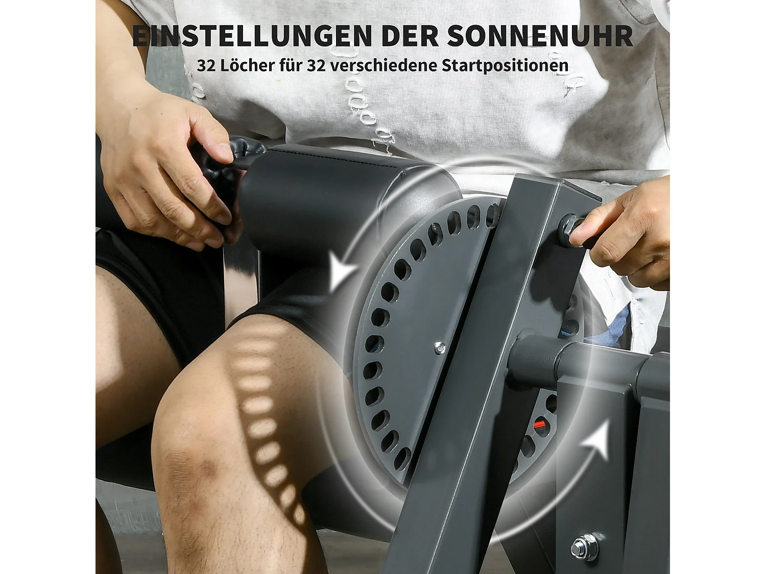 Appareil de musculation pour jambes ajustable avec charge de poids, acier, gris (100x90x105 cm)