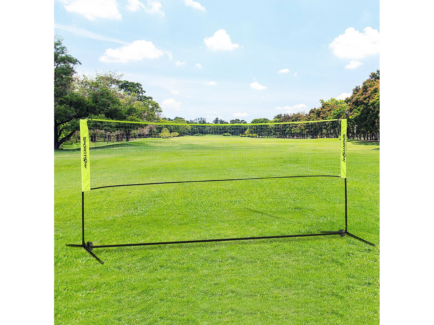 Filet multifonction réglable, métal, vert (420x103x107-155cm)