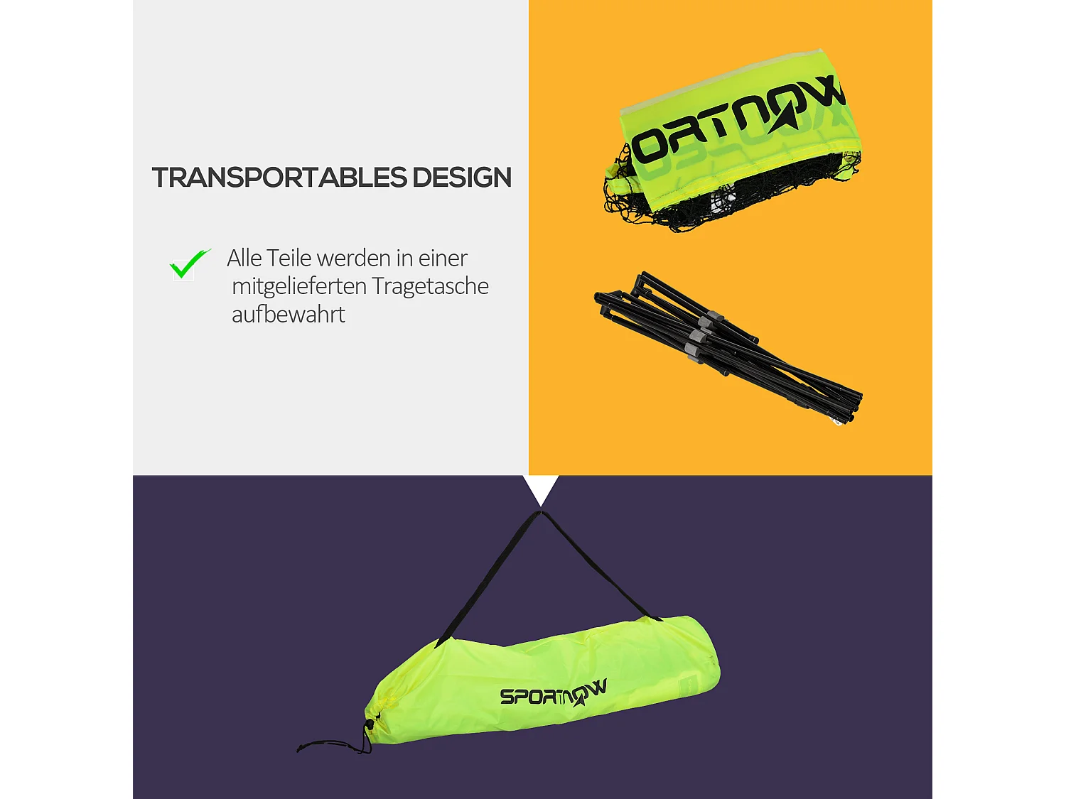 Red multifunción ajustable, metálica, verde (420x103x107-155cm)