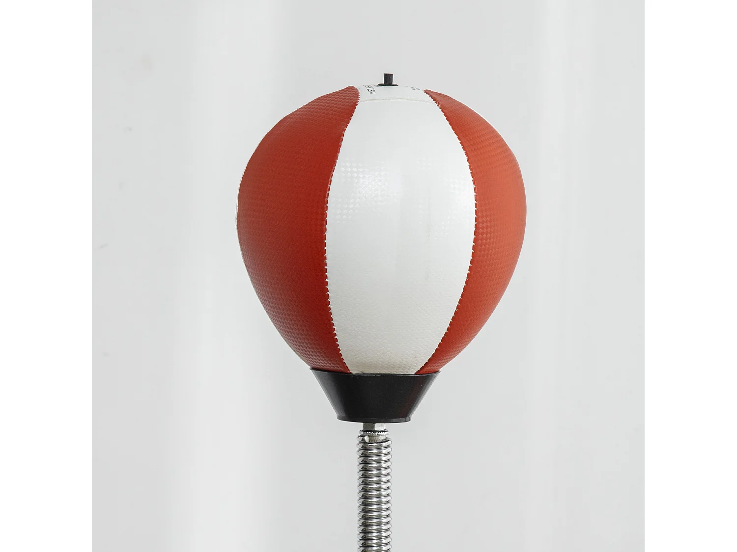 Boxeur sur pied avec deux Speedballs, support reflex, réglable 140-205 cm, cuir synthétique, noir (84x36x140-205 cm)