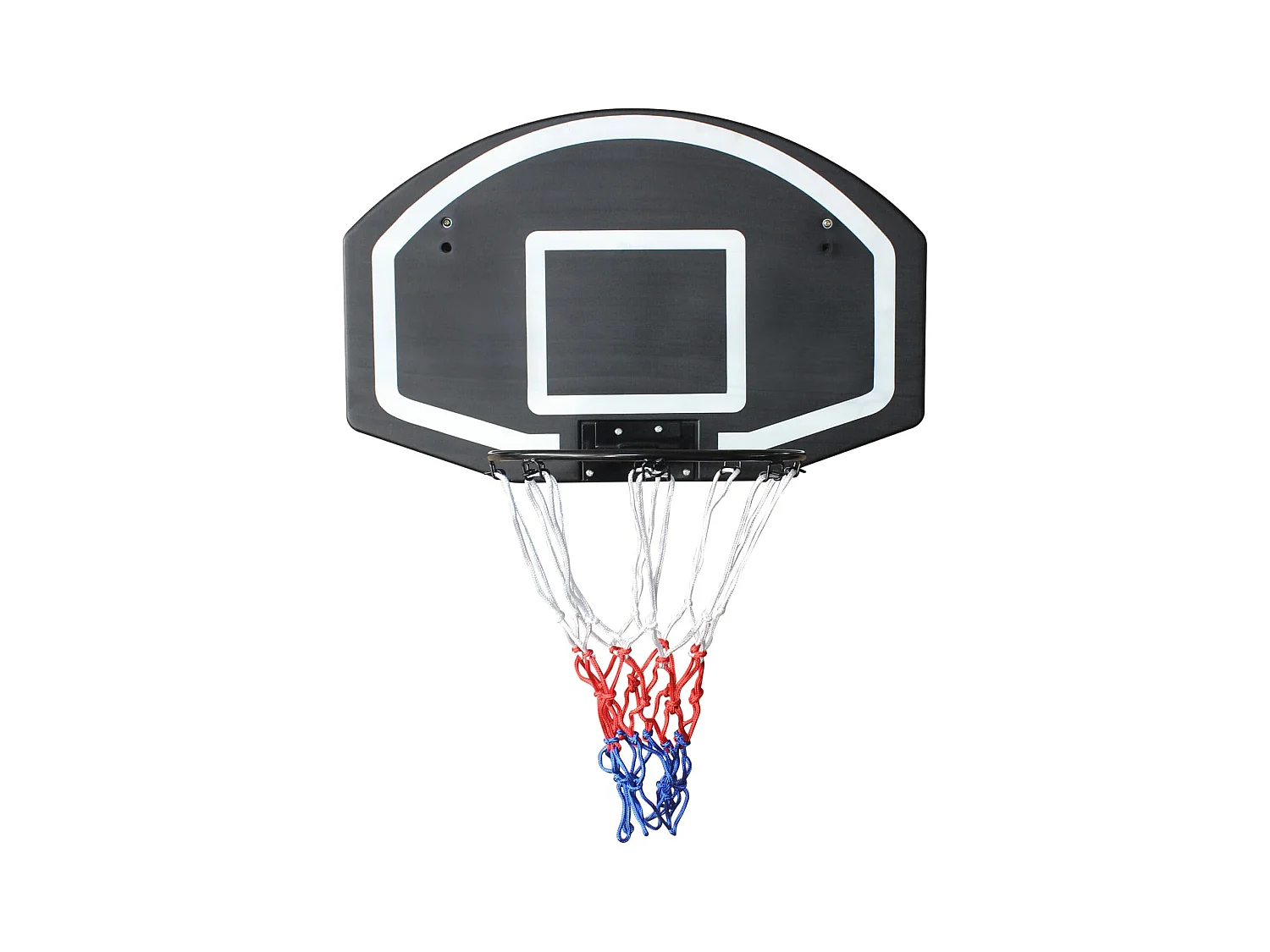 Panier de basket mural pour intérieur/extérieur, backboard en PE incassable, noir (72.4x45.72x20 cm)