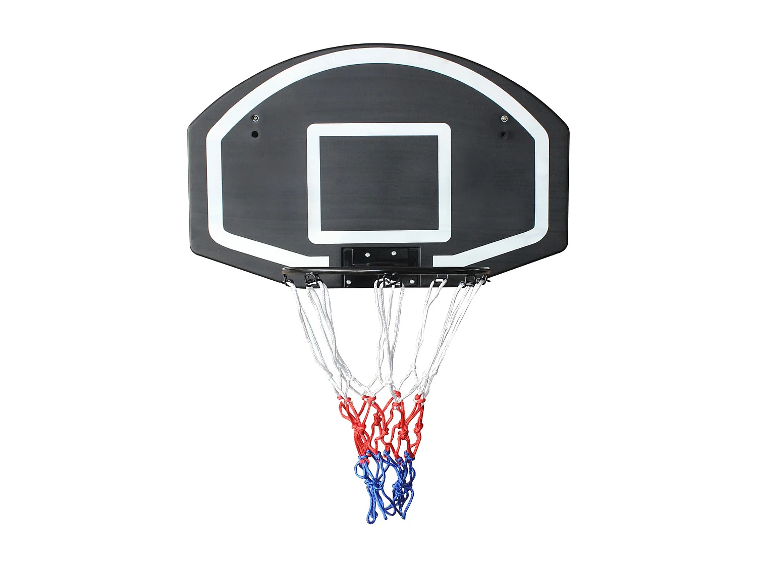 Panier de basket mural pour intérieur/extérieur, backboard en PE incassable, noir (72.4x45.72x20 cm)