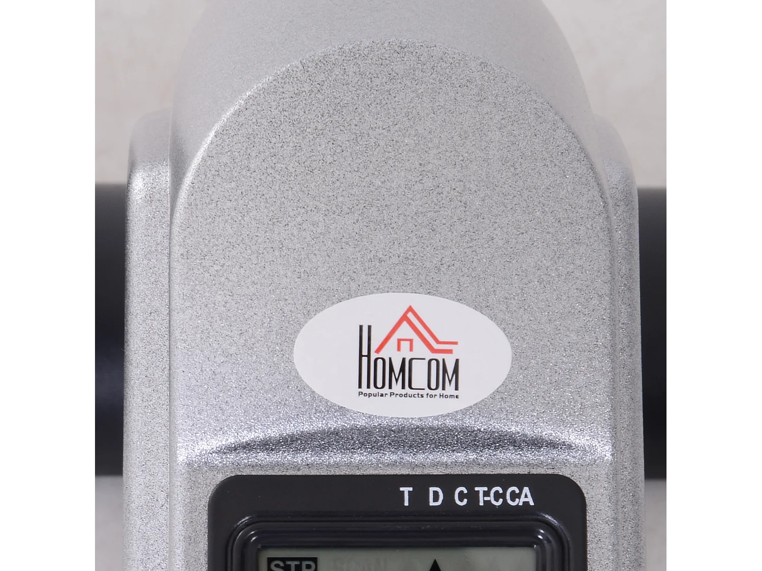 Vélo d'appartement mini pédalier, design compact avec écran LCD, polypropylène, argent (35x40x31cm)