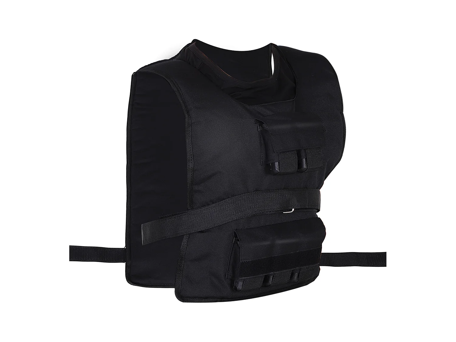 Gilet de poids ajustable 20 kg, Oxford, Noir, pour entraînement (36x52 cm)