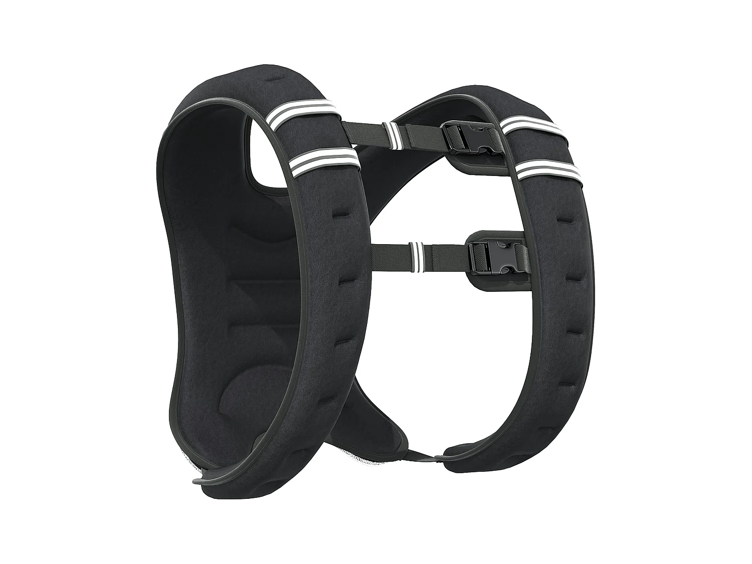 Gilet con pesi Oxford regolabile da 10 kg con tasche per accessori, nero (40x35x0,1 cm)