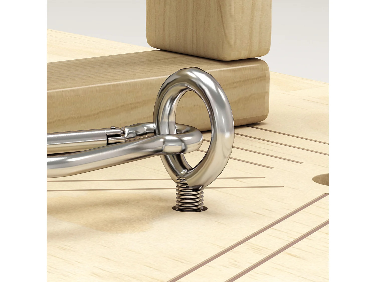 Barre per flessioni in legno naturale, 8 paia di fori, elastici, 11 esercizi (80x30x26 cm)