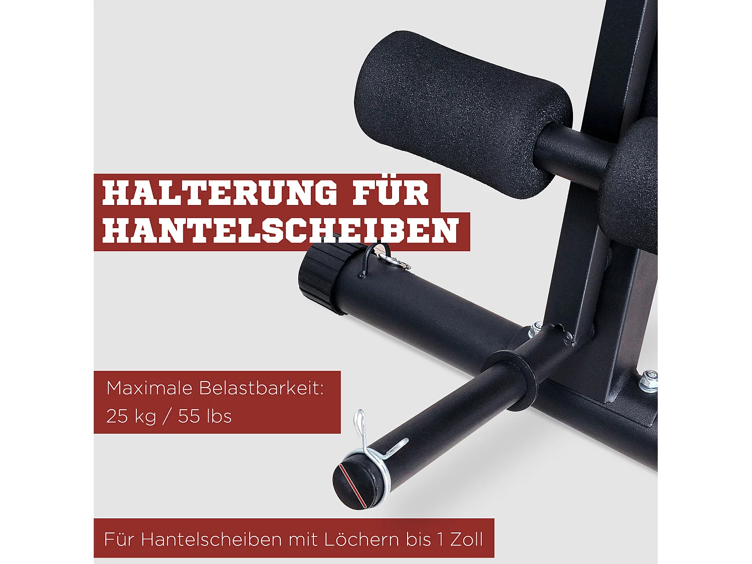 Banc de musculation multifonction avec booster à ressort, ABS, noir (54x160x106 cm)