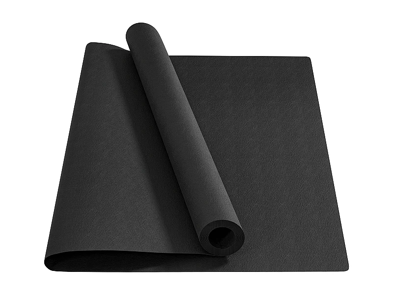 Antislip beschermmat voor fitnessapparatuur, kunststof, zwart, 4 mm dik (200x100x1 cm)
