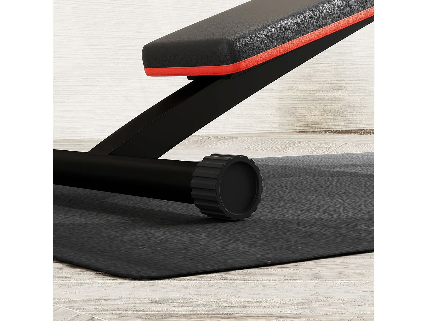 Tapis de protection antidérapant pour équipement de fitness, en plastique, noir, 4 mm d'épaisseur (200x100x1 cm)