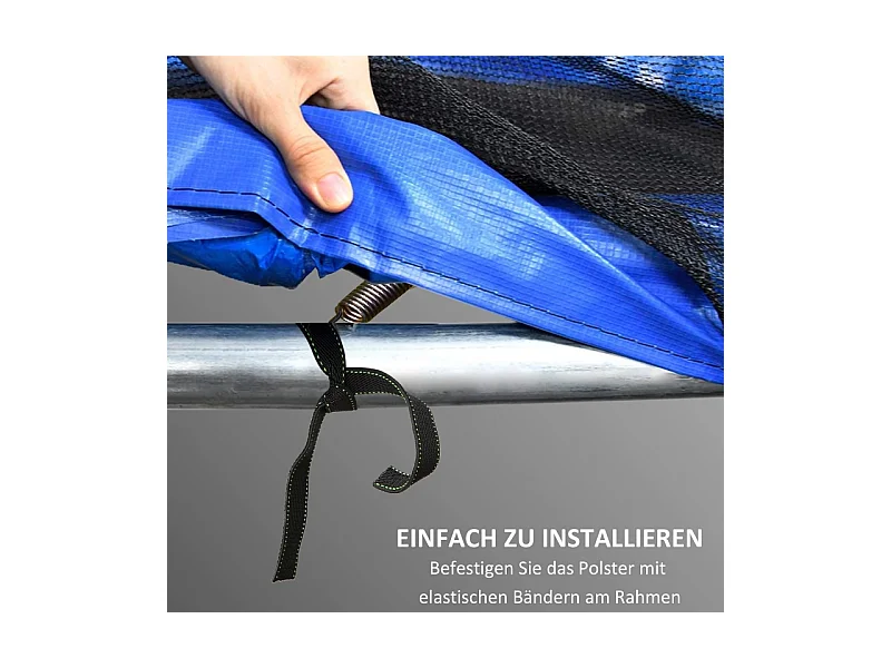 Housse de protection pour trampoline Ø244 cm, résistante aux UV et intempéries, plastique 500D, multicolore (244x244x30 cm)