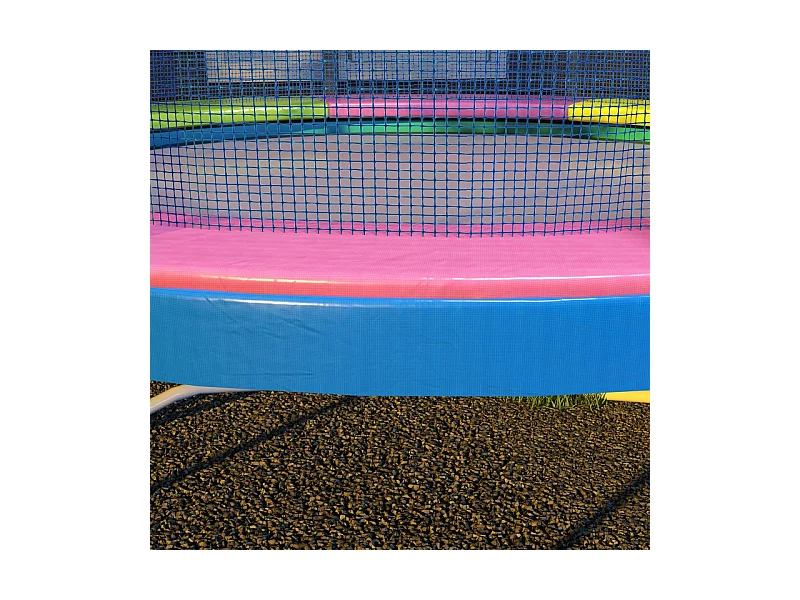 Housse de protection pour trampoline Ø244 cm, résistante aux UV et intempéries, plastique 500D, multicolore (244x244x30 cm)