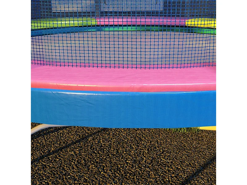 Housse de protection pour trampoline Ø244 cm, résistante aux UV et intempéries, plastique 500D, multicolore (244x244x30 cm)