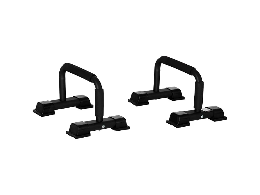 Poignées de pompe en acier antidérapantes pour un entraînement efficace, noir (36x25x20 cm)