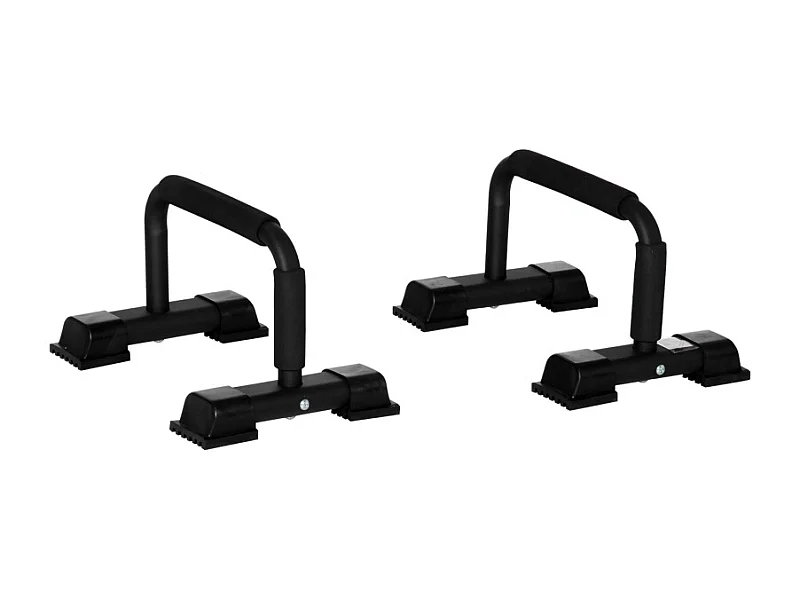Asas de flexiones de acero antideslizantes para un entrenamiento efectivo, color negro (36x25x20 cm)