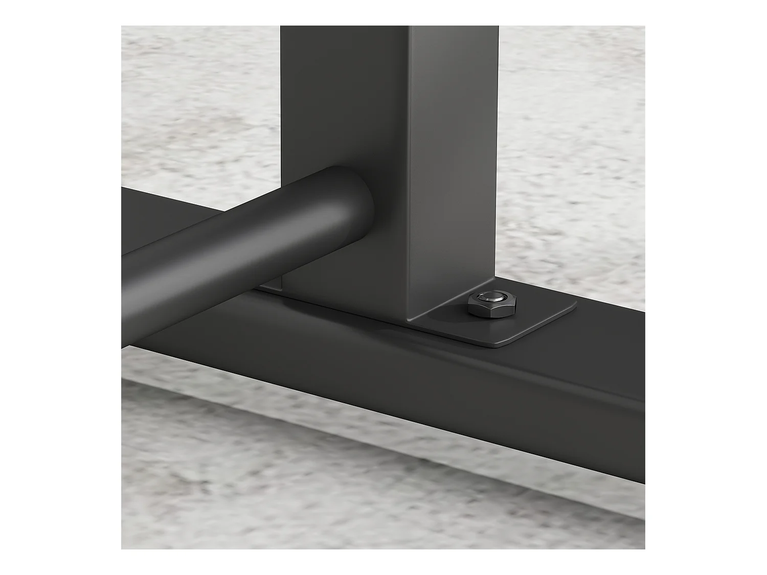 Station de dips réglable, en métal, jusqu'à 540 kg, pour entraînement à domicile, noir (65x63x93-117 cm)