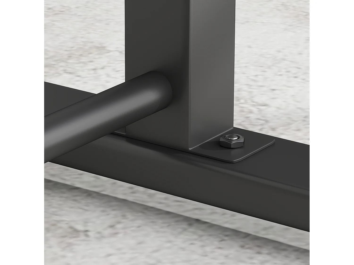 Station de dips réglable, en métal, jusqu'à 540 kg, pour entraînement à domicile, noir (65x63x93-117 cm)