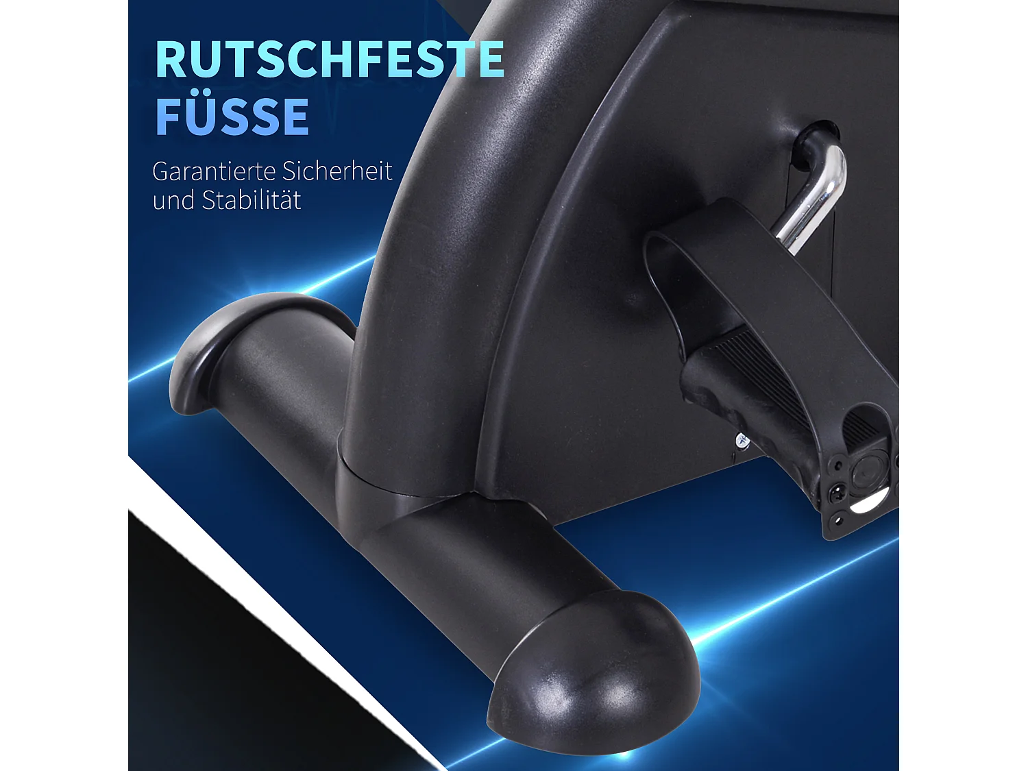 Vélo d'exercice mini compact avec écran LCD, fonte, noir (35x40x31cm)