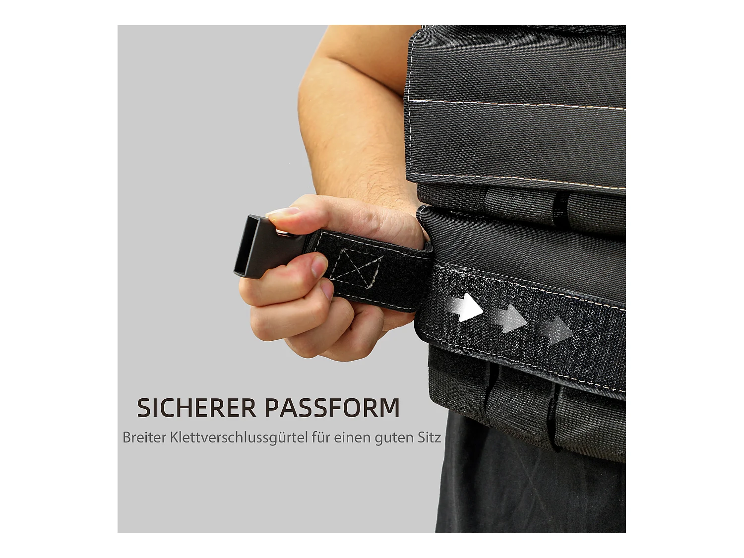 Gilet de Poids Réglable 20 kg, avec bandes réfléchissantes, pour musculation, course et fitness, tissu Oxford, noir (50x40x0.1 cm)