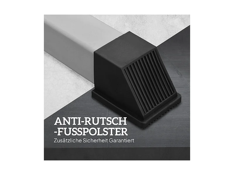 Support pour haltères réglable en hauteur, 3 niveaux, acier, argenté (75.5x58.5x176 cm)