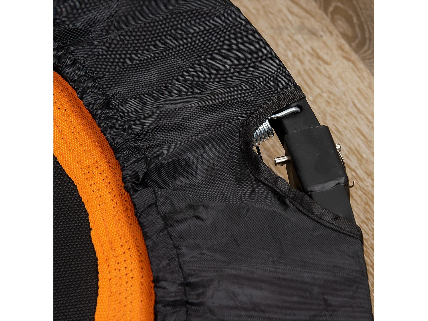 Trampoline de fitness pliable avec poignée réglable, acier, noir (102x102x123 cm)