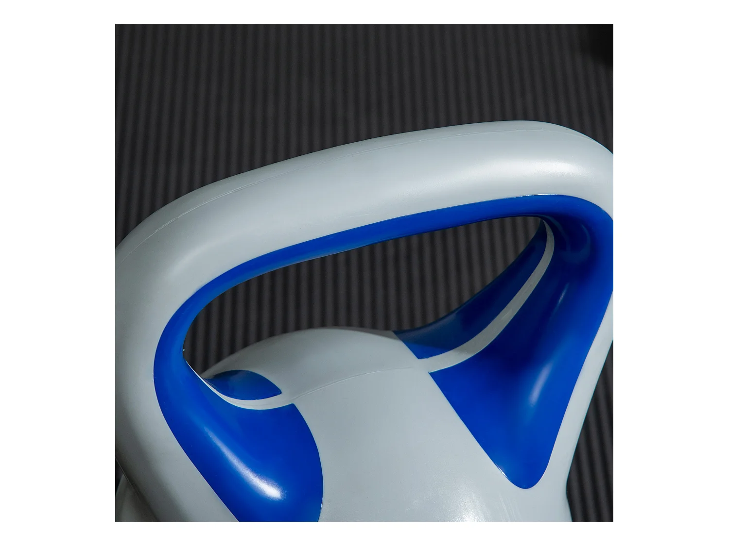 Kettlebell 12 KG, poids de sol pour entraînement, plastique, bleu (24x17x28 cm)