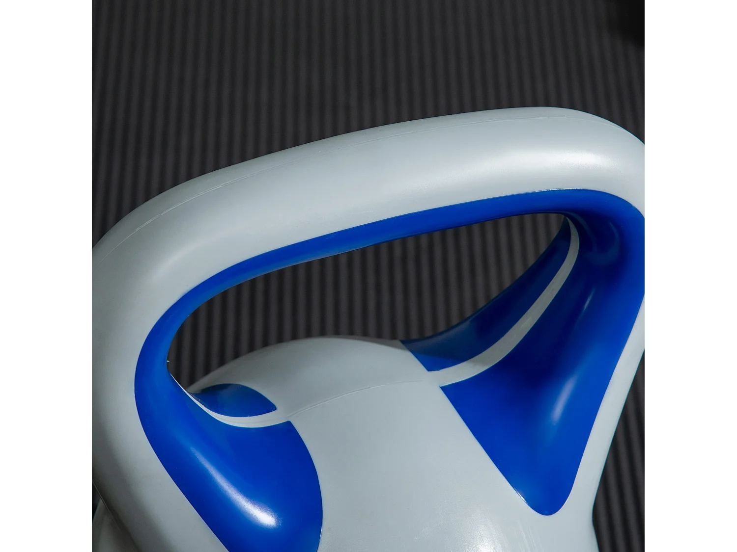 Kettlebell 12 KG, poids de sol pour entraînement, plastique, bleu (24x17x28 cm)