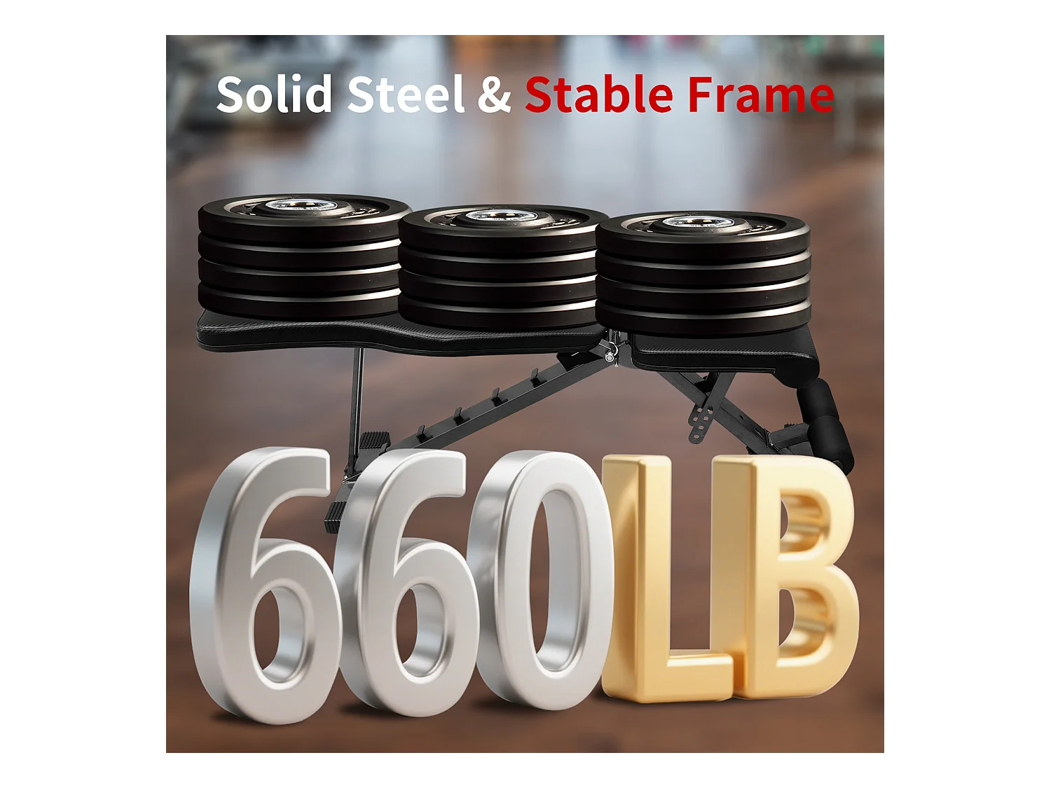 Banc de musculation pliable pour entraînement complet, réglable en inclinaison, acier, noir (82x24.5x34.5 cm)