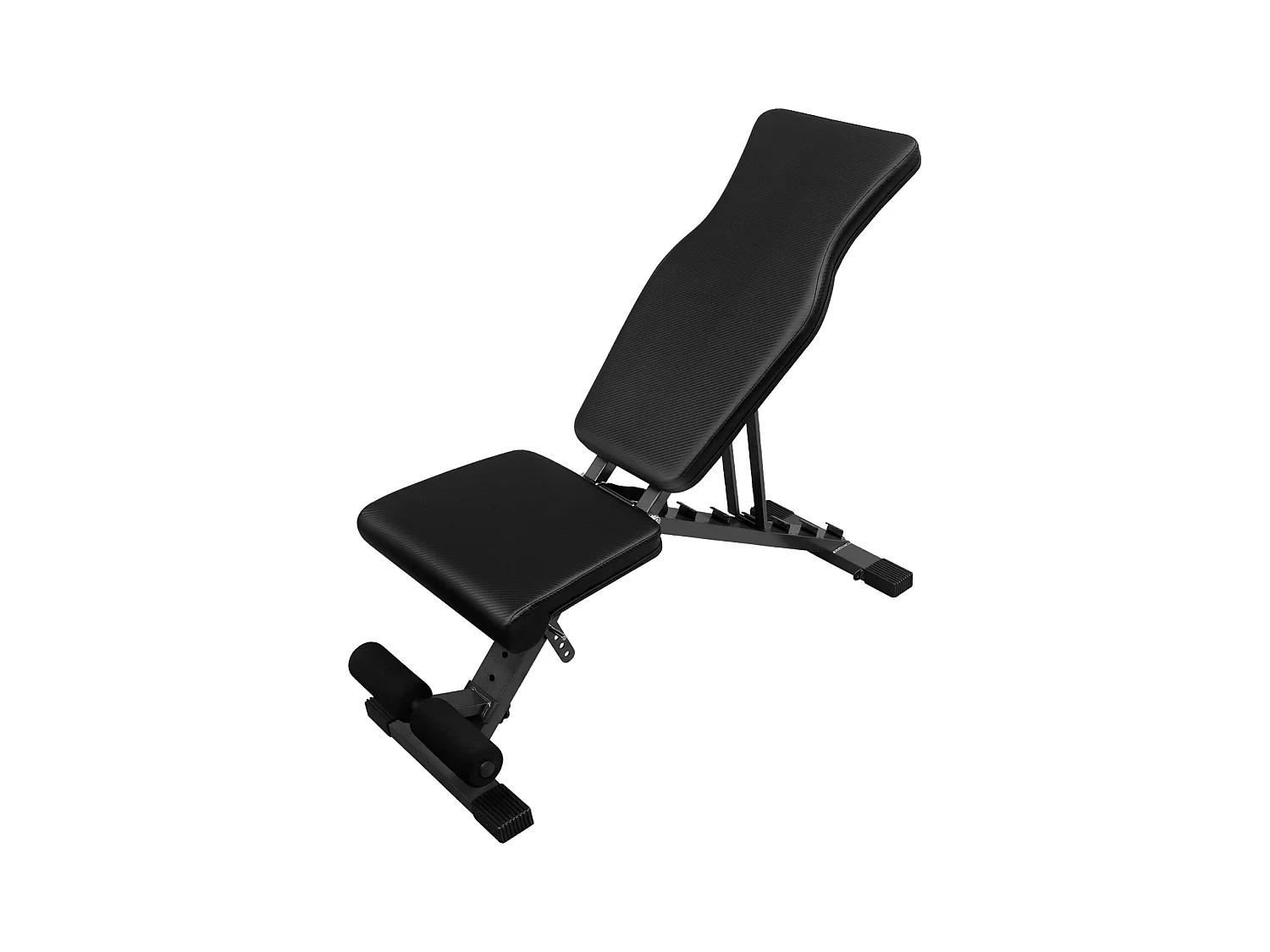 Opvouwbare halterbank voor full body workout, verstelbare helling, staal, zwart (82x24,5x34,5 cm)