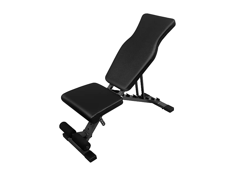 Banc de musculation pliable pour entraînement complet, réglable en inclinaison, acier, noir (82x24.5x34.5 cm)
