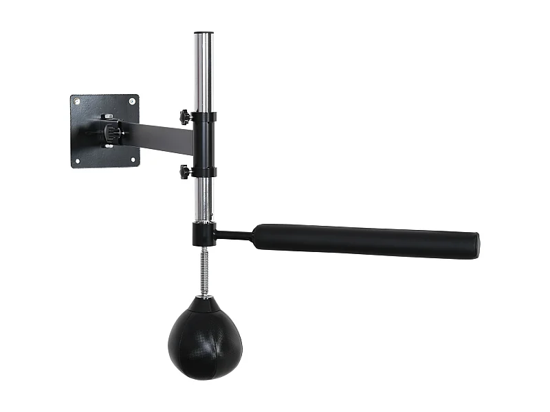 Support de boxe avec Speedball, 360° Pivotant, Réglable, Acier, Noir (79x72x20 cm)