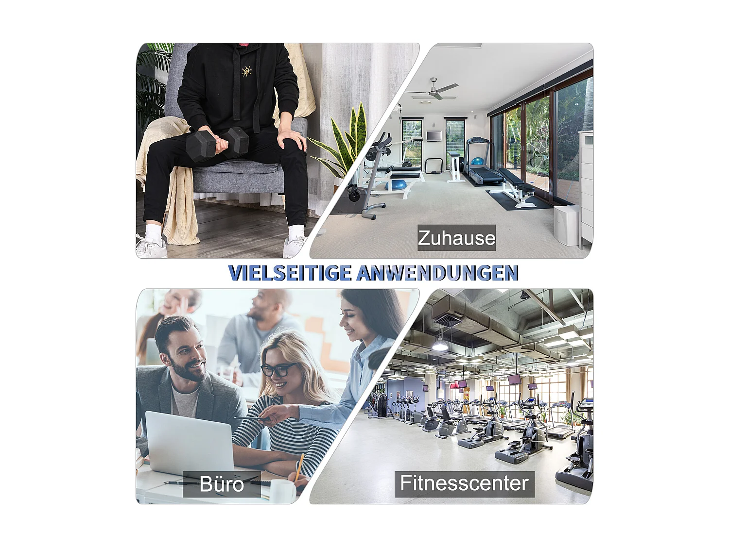 Haltère hexagonale 12,5 kg, métal, caoutchouc, avec poignée striée, noir (14.8x14.8x32.6 cm)