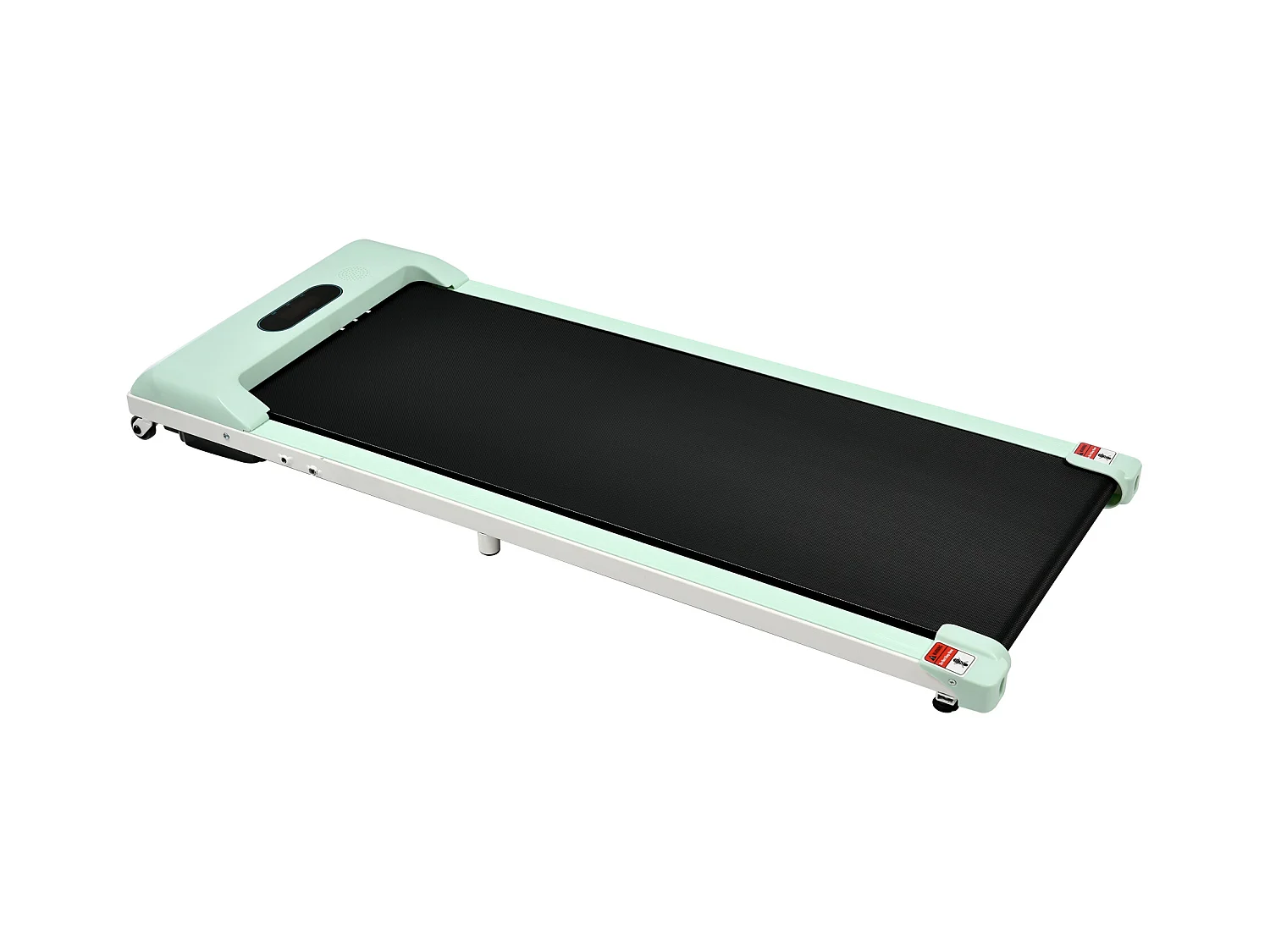 Tapis course pliable 2-en-1, télécommande, 1-6km/h, écran LED, haut-parleur Bluetooth, support téléphone, métal vert (130x58x13cm)