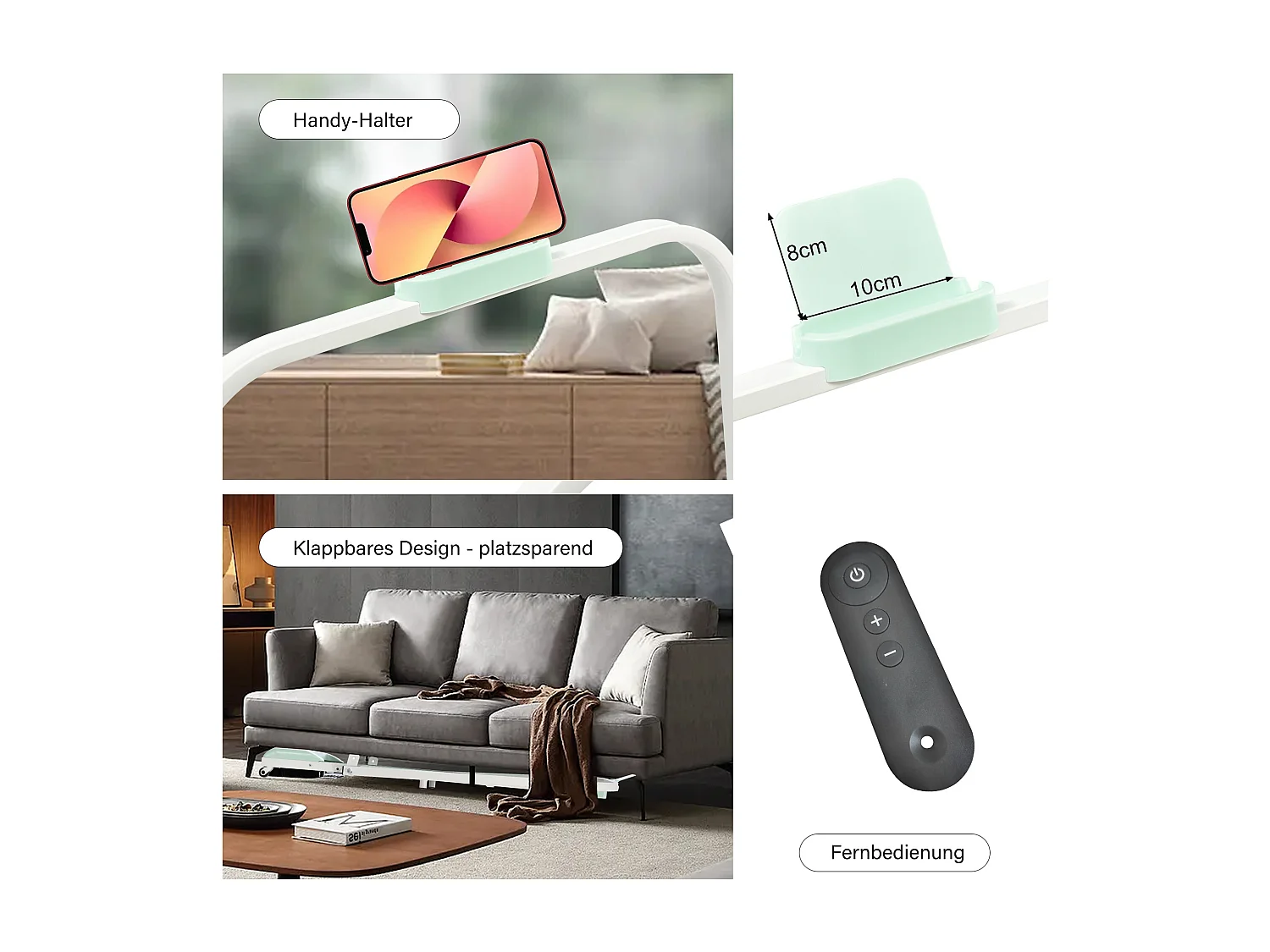 Tapis course pliable 2-en-1, télécommande, 1-6km/h, écran LED, haut-parleur Bluetooth, support téléphone, métal vert (130x58x13cm)