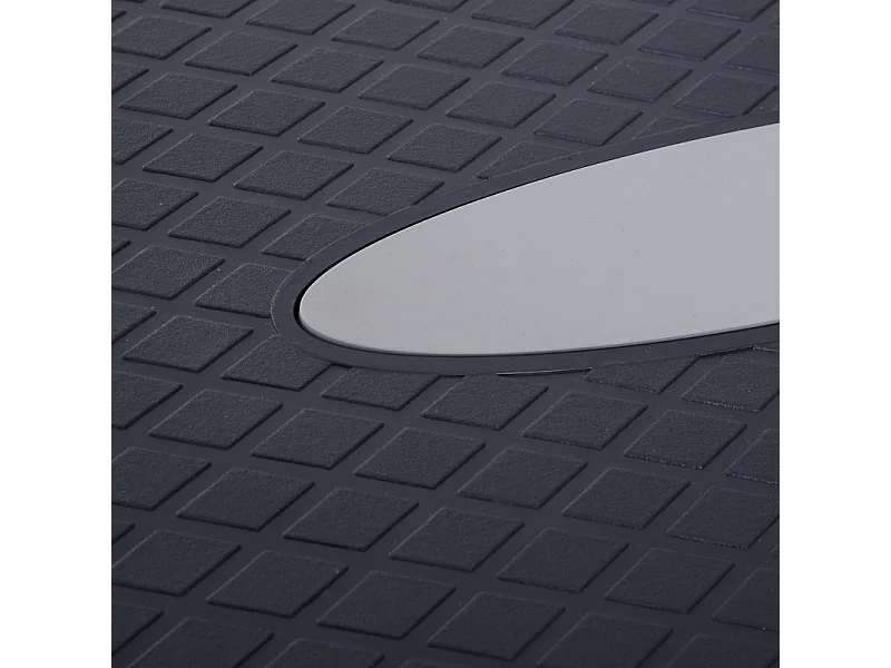 Stepper d'aérobic 2 niveaux réglable en hauteur 10/15 cm, plastique robuste, noir et gris (68x29x15cm)