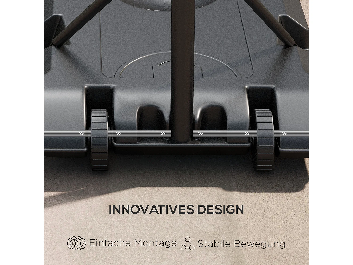 Panier de basket réglable avec support, hauteur 179-209 cm, acier, noir (72x2.1x45.5 cm)