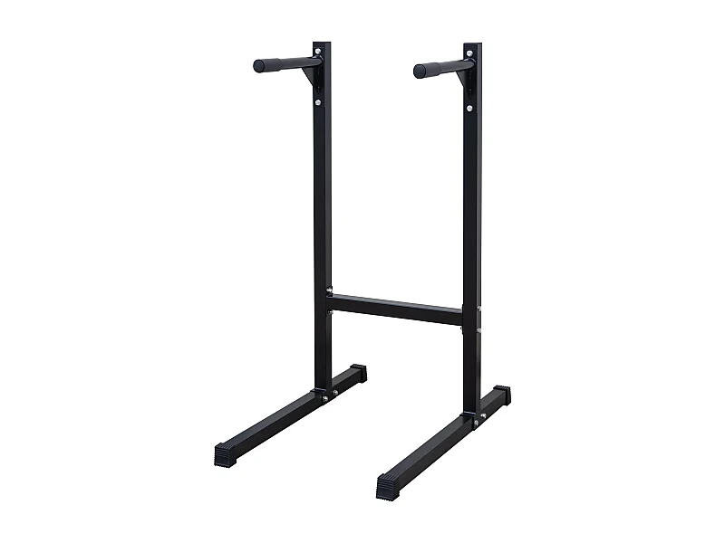 Barre de dips lourde, station d'entraînement multifonction, acier renforcé, noir, avec poignées en mousse (101x67.3x135.9cm)