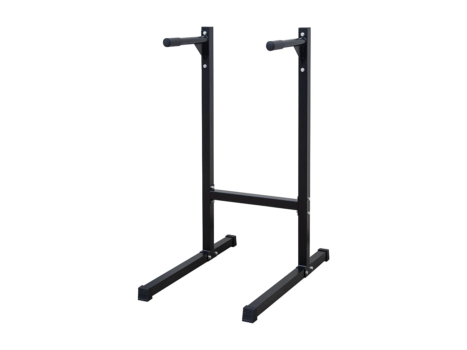 Barre de dips lourde, station d'entraînement multifonction, acier renforcé, noir, avec poignées en mousse (101x67.3x135.9cm)