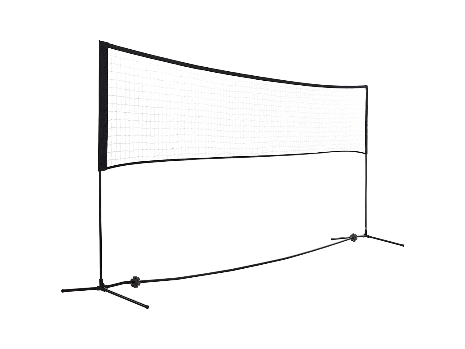 Red de bádminton ajustable y portátil, fabricada en metal y poliéster, con altura regulable, ideal para tenis y voleibol (400x103x94-158 cm)