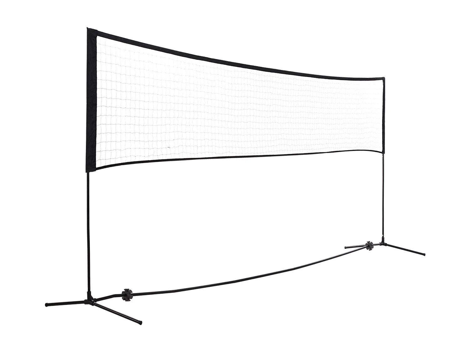 Filet de badminton réglable et portable, en métal et polyester, avec hauteur ajustable, idéal pour tennis et volley-ball (400x103x94-158 cm)