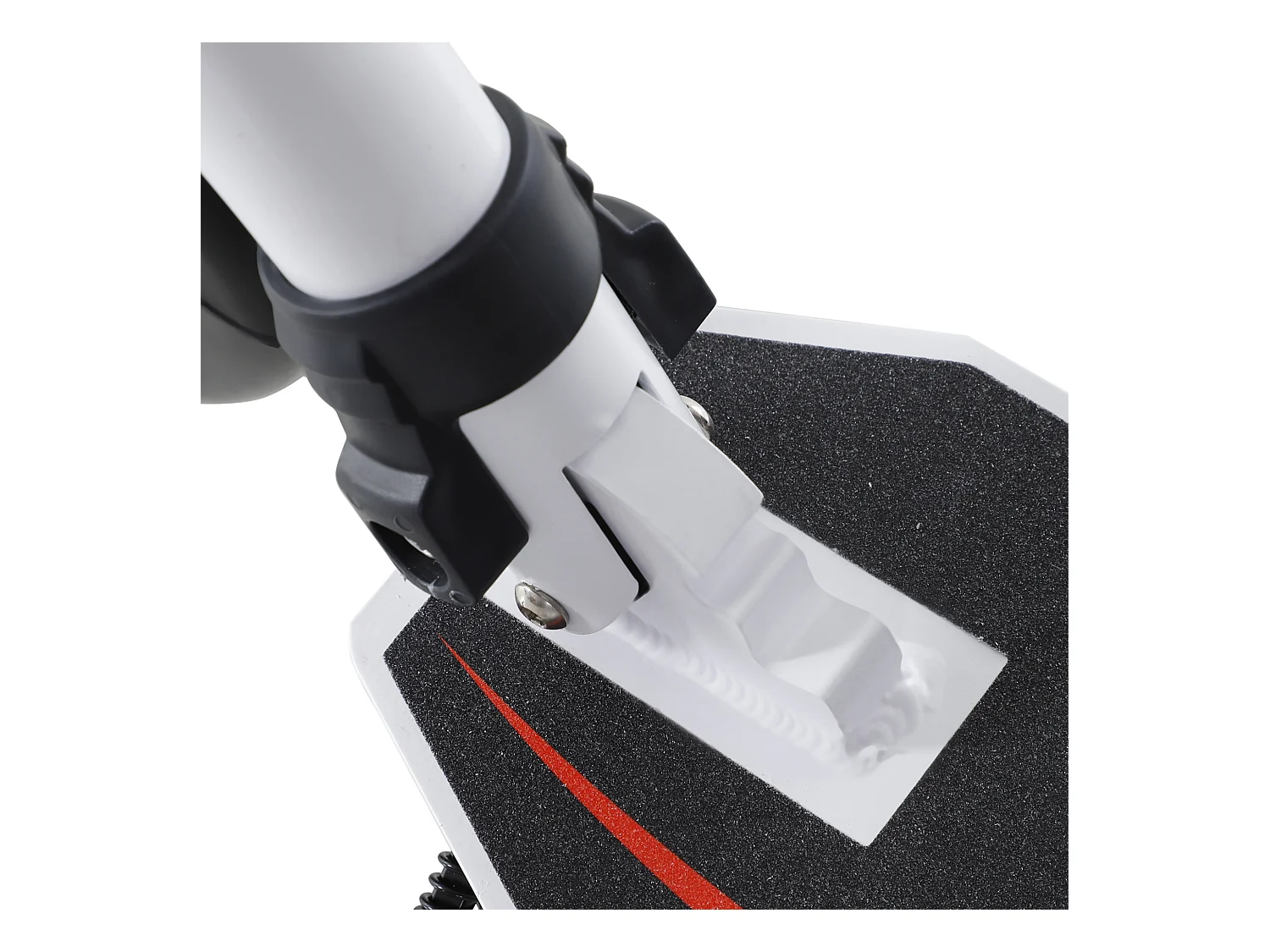 Trottinette pliable réglable en hauteur avec amortisseur, aluminium, blanc (92.5x37.5x87-101.5cm)