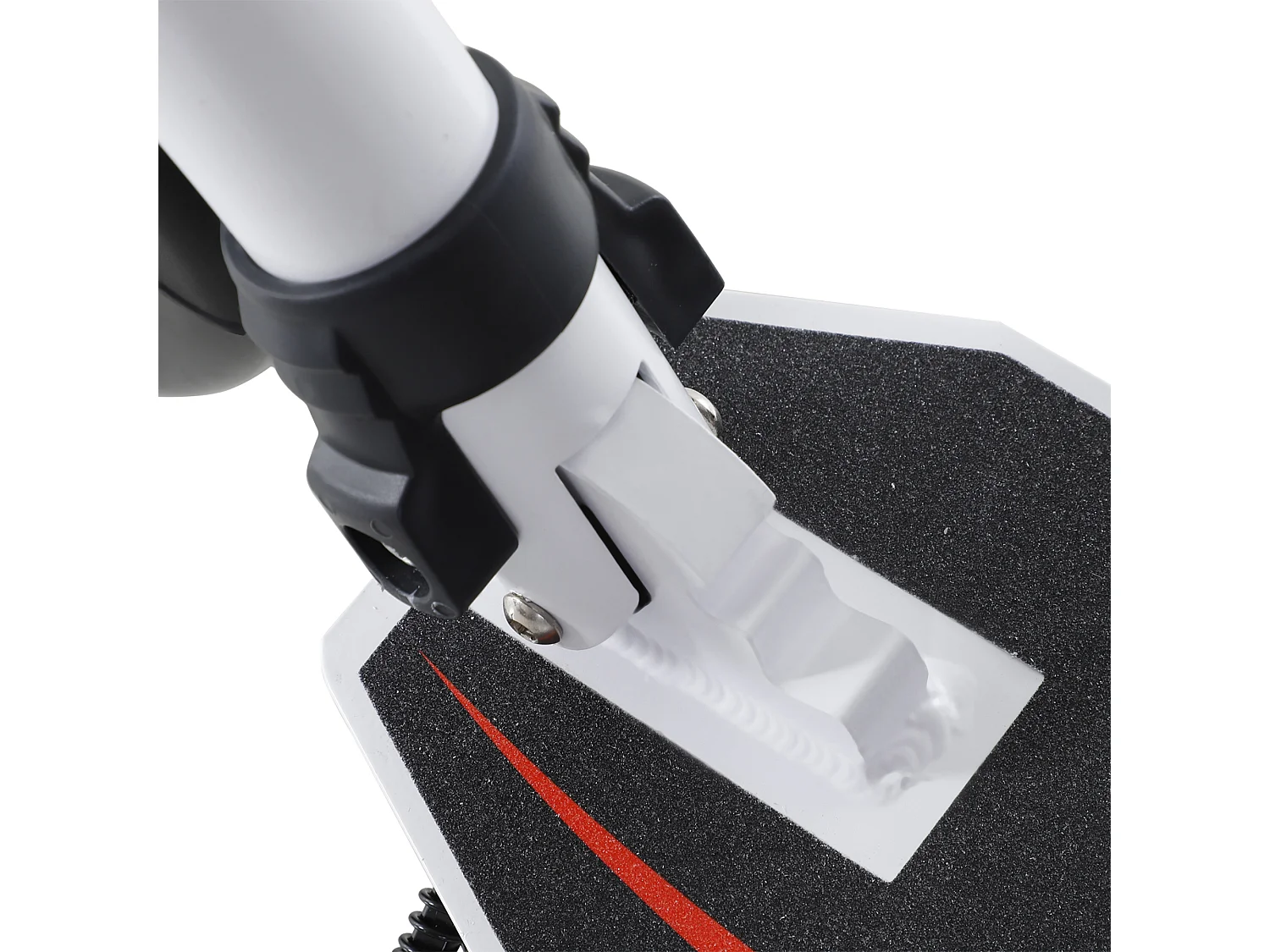 Trottinette pliable réglable en hauteur avec amortisseur, aluminium, blanc (92.5x37.5x87-101.5cm)