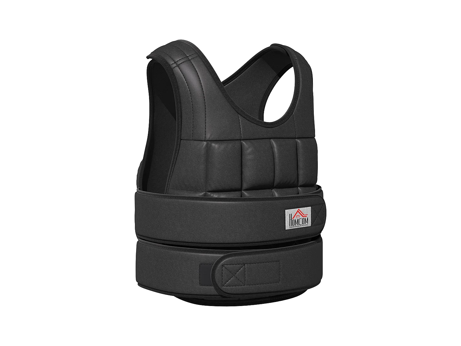 Gilet de poids ajustable 30 kg avec 35 sacs de poids, tissu oxford, noir (60x50x17 cm)