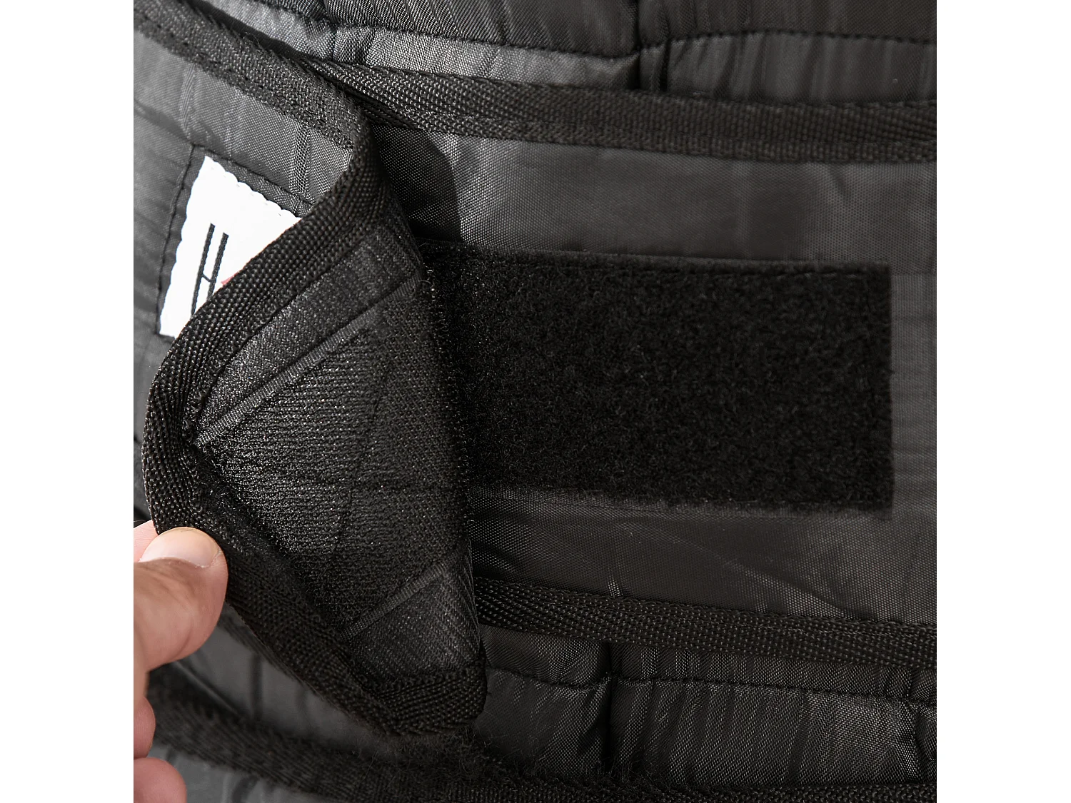 Gilet de poids ajustable 30 kg avec 35 sacs de poids, tissu oxford, noir (60x50x17 cm)