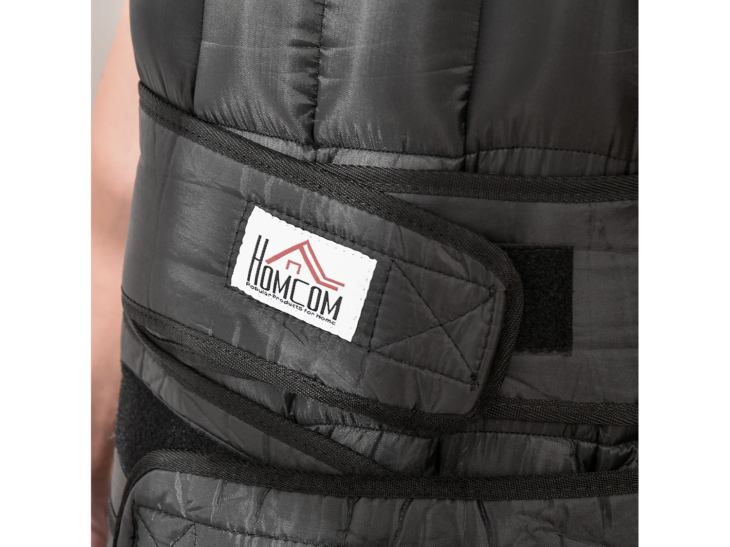 Gilet de poids ajustable 30 kg avec 35 sacs de poids, tissu oxford, noir (60x50x17 cm)