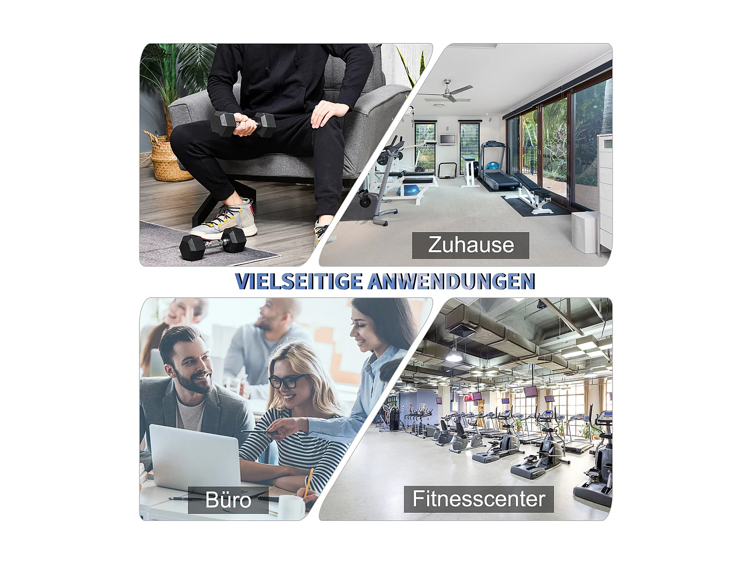 Haltères Hexagonales 2x4 kg, Métal et Caoutchouc, Noir (10.5x10.5x27.2 cm)