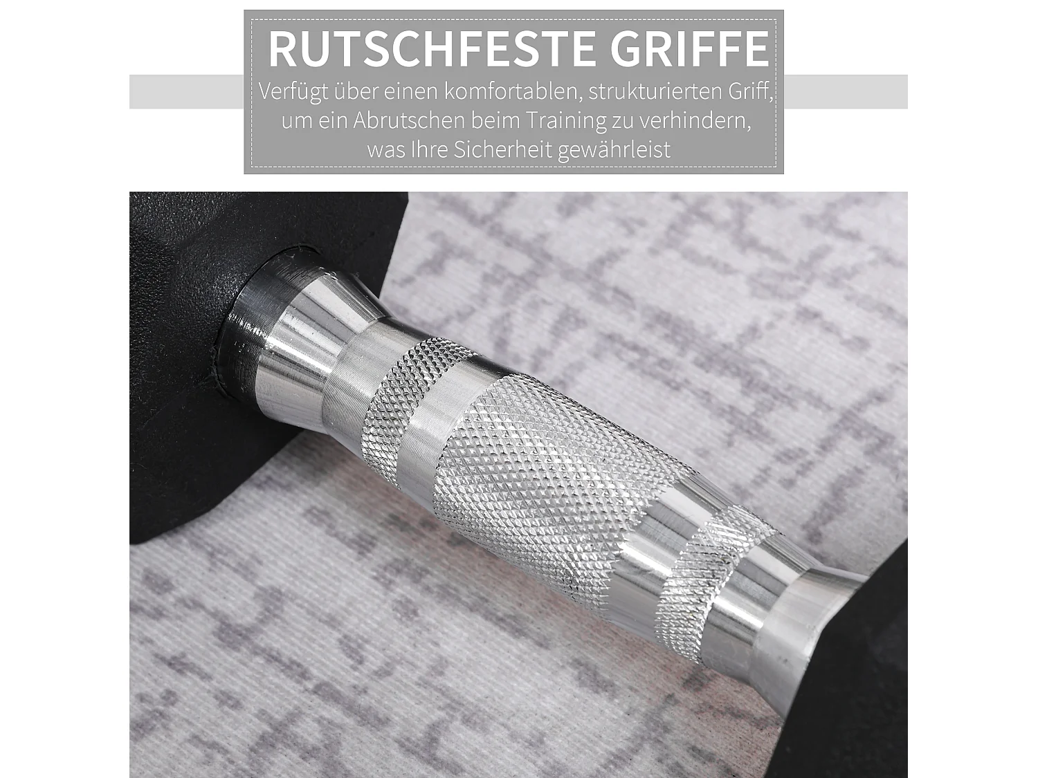 Haltères Hexagonales 2x4 kg, Métal et Caoutchouc, Noir (10.5x10.5x27.2 cm)